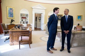 Canadian Prime Minister Justin Trudeau and U.S. President Barack Obama
